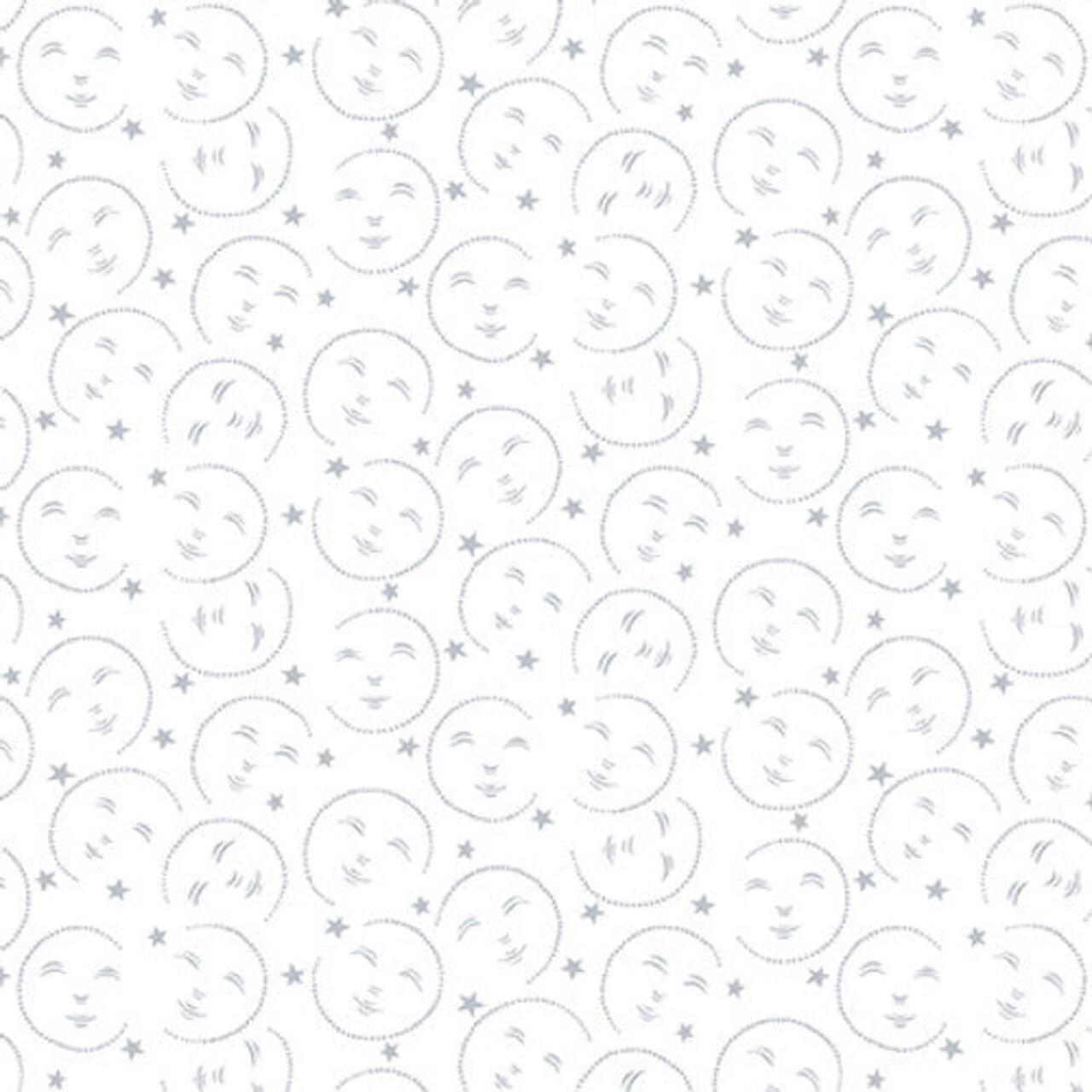 Fabric Henry Glass Moon Faces Quilter's Flour by the Quarter Yard 1680-01W